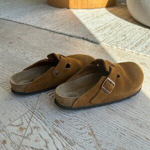 Birkenstock Boston Soft Footbed Suede Leather - Mink